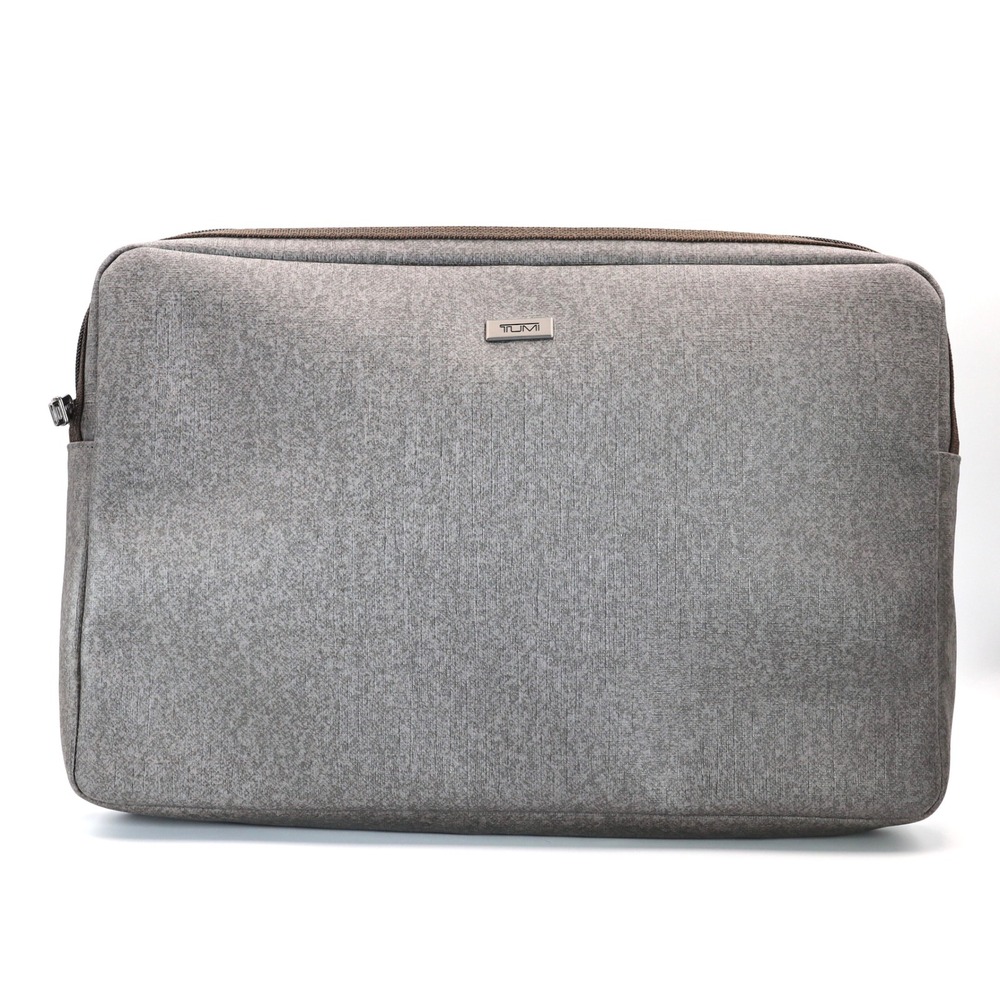 Tumi Laptop Sleeve Medium Grey Heathered Padded Tech Case Bag 13x9
